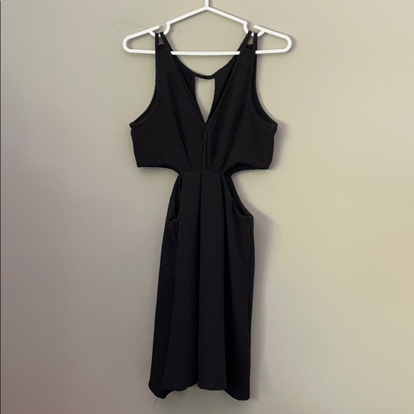 BCBG Black Dress with waist cut outs - Picture 2 of 3